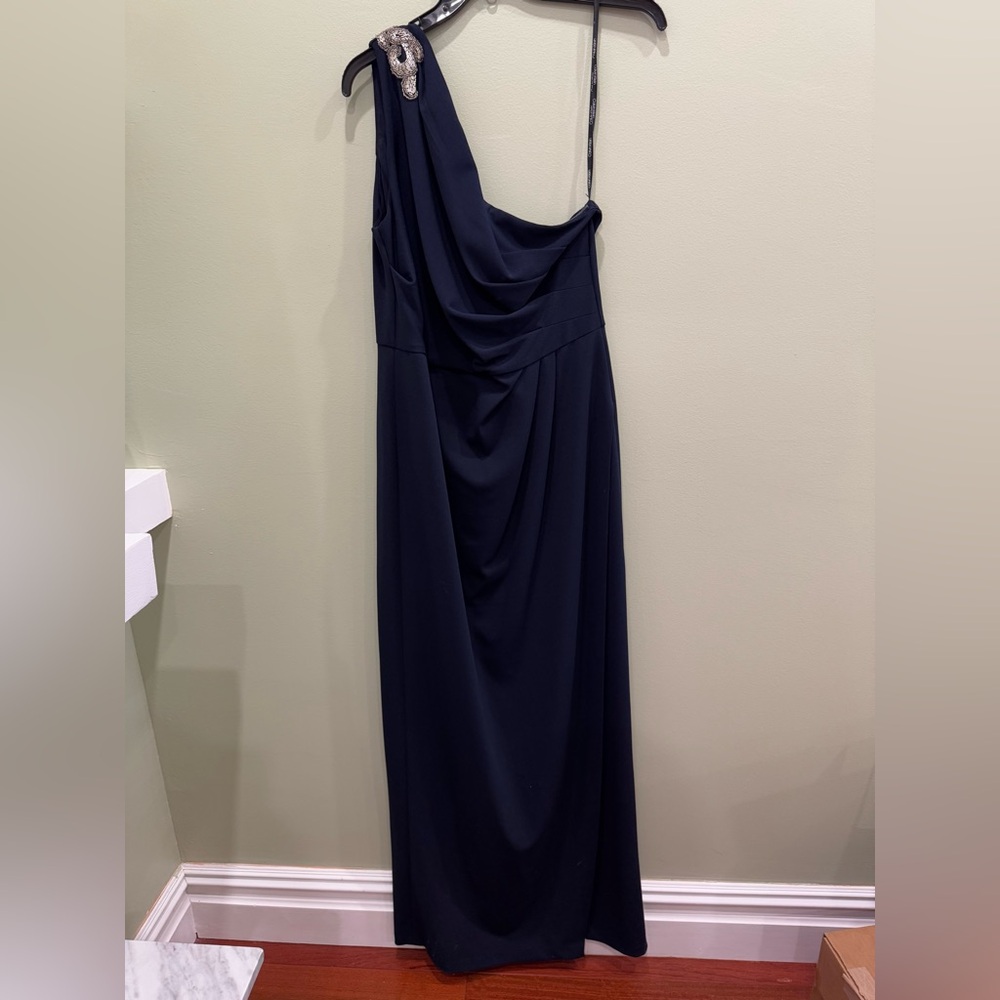 Elegant Navy Evening Dress